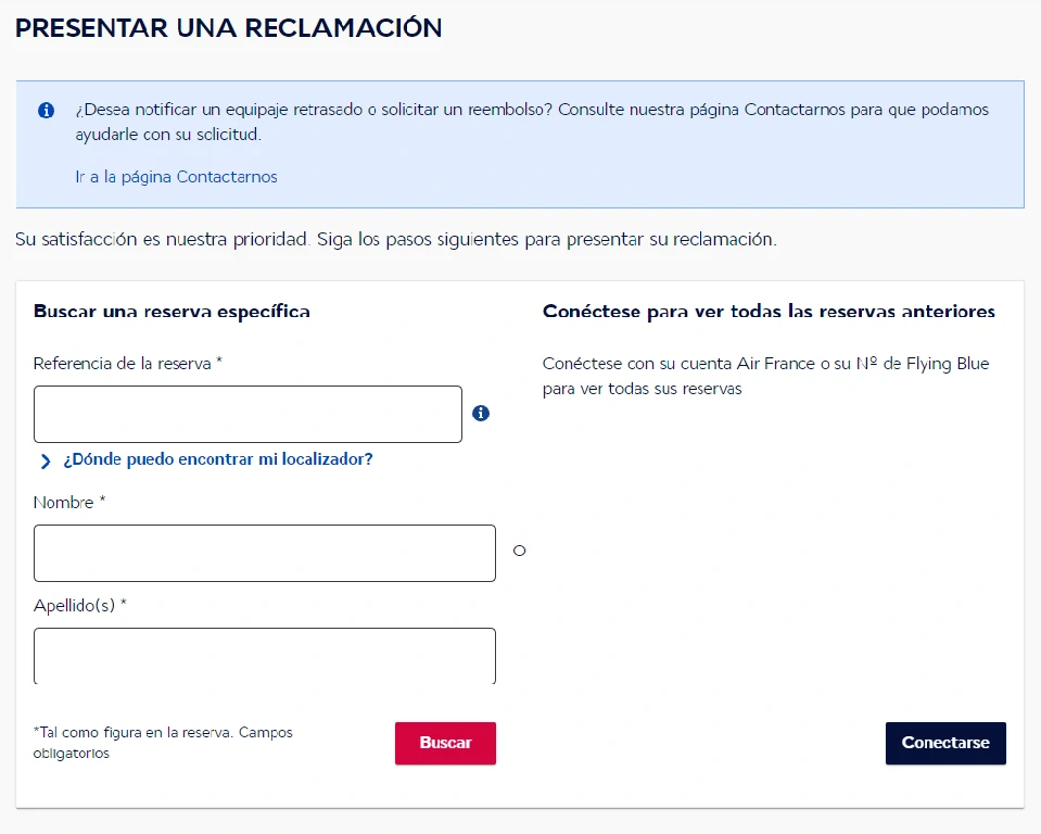 formulario reclamacion air france