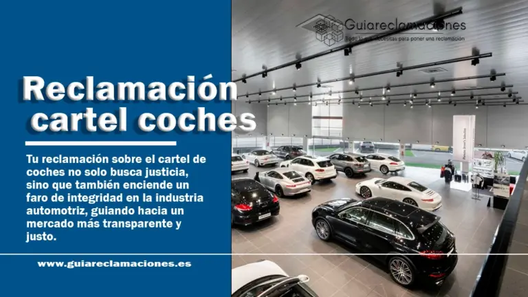 Reclamación cartel coches