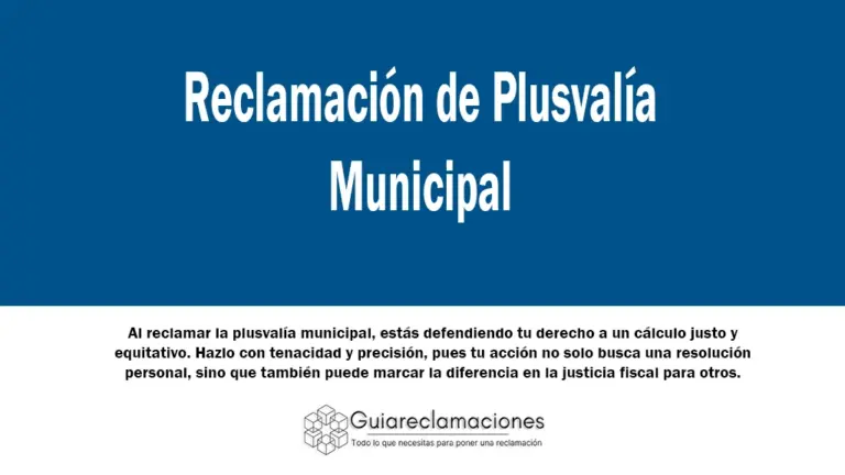 Reclamacion de Plusvalia Municipal